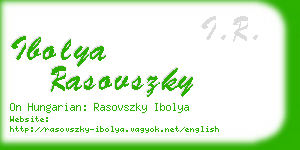 ibolya rasovszky business card